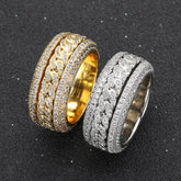 Iced Out Rotating Cuban Ring - ViViGleam